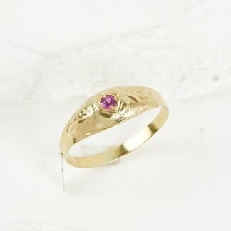 Anillo Circon Rosa | 1.12gr | Talla 7